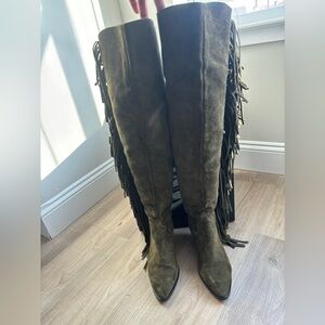 Maria Cher Knee High Handmade Suede Boots size 39 fits perfect to size